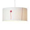 Závesná lampa Traditionsschiff plach biela/červená