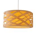 Závesná lampa Finja s tienidlom vo vzhľade bambusu