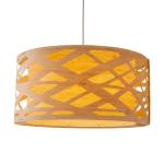 Závesná lampa Finja s tienidlom vo vzhľade bambusu