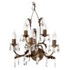 Krištáľové nástenné svietidlo Teresa, bronz 5-pl.
