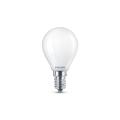 Philips kvapková LED E14 4,3W 2 700K opálová 2ks