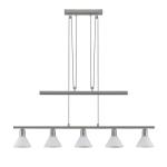 ELC Bealia závesná lampa, nastaviteľná 5-pl. nikel