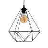 Závesné svietidlo Basket, čierna, 1-plameňové