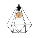 Závesné svietidlo Basket, čierna, 1-plameňové