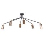 Stropné svietidlo Orbit, čierna/zlatá, 6-plameňové