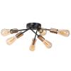 Stropné svietidlo Bowi, čierna, 6-plameňové