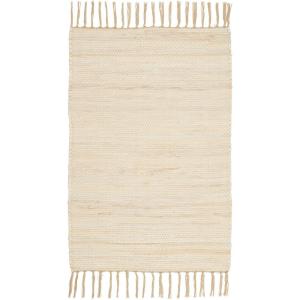 Tkaný Handričkový Koberec Julia 1, 60/90cm, Krémová