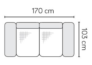 Stagra Pohovka Arezza Prevedenie: 2-sed