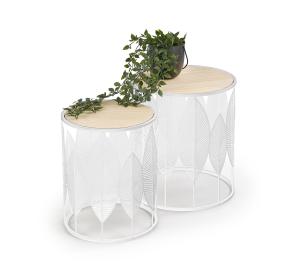 Halmar Sada konferenčných stolíkov LOLLA ( 2 ks) Farba: Biela