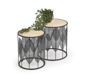 Halmar Sada konferenčných stolíkov LOLLA ( 2 ks) Farba: Čierna