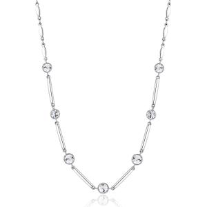 Brosway Slušivý oceľový náhrdelník s čírymi kryštálmi Affinity BFF158