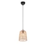 Závesné svietidlo Lovis ratanový oplet 1-plameňové