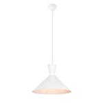 Závesné svietidlo Enzo, 1-plameňové, Ø 35 cm biela