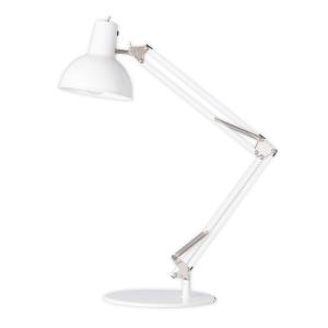 midgard pružinová stolová lampa s podstavcom biela