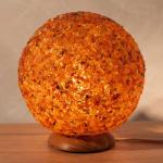 Stolová LED lampa Jantár v tvare gule