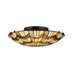 Stropné svietidlo Alcott v dizajne Tiffany