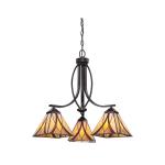 Závesné svietidlo Asheville, 3-plameňové