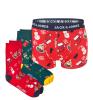 JACK & JONES - 3PACK Jactom boxerky a ponožky vo vianočnom darčekovom balení