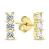 Brilio Silver Módne pozlátené náušnice s čírymi zirkónmi EA605Y