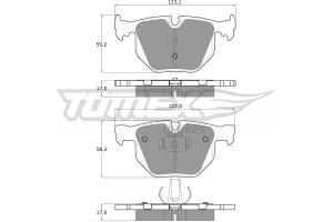 TOMEX Sada brzdových platničiek kotúčovej brzdy TX 13-26