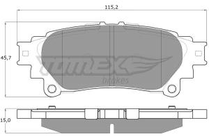 TOMEX Sada brzdových platničiek kotúčovej brzdy TX 18-40