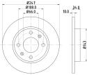 HELLA Brzdový kotúč 8DD 355 100-841