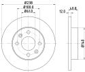 HELLA Brzdový kotúč 8DD 355 101-241