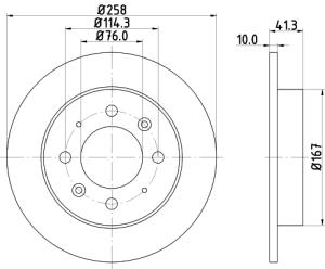 HELLA Brzdový kotúč 8DD 355 111-451