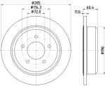 HELLA Brzdový kotúč 8DD 355 114-801
