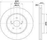 HELLA Brzdový kotúč 8DD 355 114-981