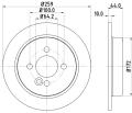 HELLA Brzdový kotúč 8DD 355 115-261