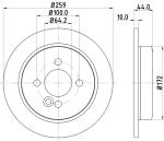 HELLA Brzdový kotúč 8DD 355 115-261