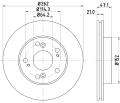 HELLA Brzdový kotúč 8DD 355 115-341