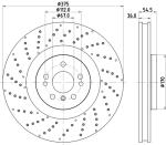 HELLA Brzdový kotúč 8DD 355 125-041