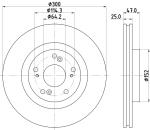 HELLA Brzdový kotúč 8DD 355 125-081