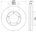 HELLA Brzdový kotúč 8DD 355 125-111
