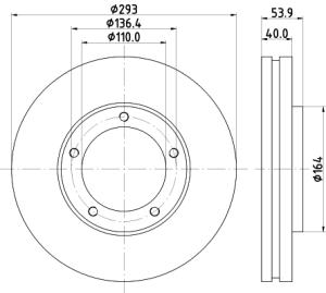 HELLA Brzdový kotúč 8DD 355 125-111