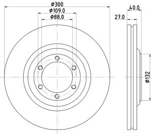 HELLA Brzdový kotúč 8DD 355 125-231