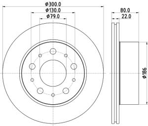 HELLA Brzdový kotúč 8DD 355 125-291