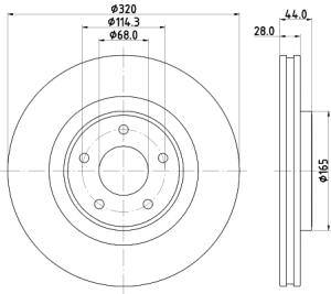 HELLA Brzdový kotúč 8DD 355 125-341