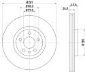 HELLA Brzdový kotúč 8DD 355 104-451