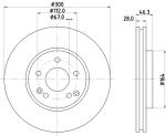 HELLA Brzdový kotúč 8DD 355 107-501