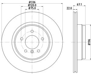 HELLA Brzdový kotúč 8DD 355 111-961