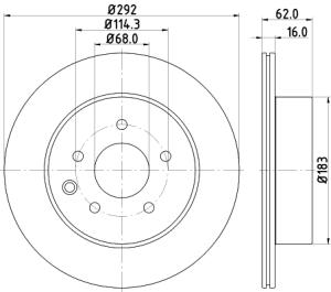 HELLA Brzdový kotúč 8DD 355 118-711