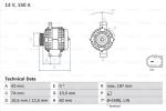 BOSCH Alternátor 0 986 082 330