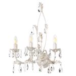 Krištáľové nástenné svetlo Teresa slonovina 3-pl.