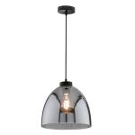 Závesné svietidlo Ren, 1-plameňové s dymovým sklom