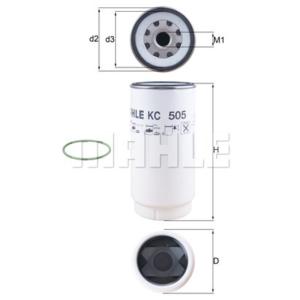MAHLE ORIGINAL Palivový filter KC505D